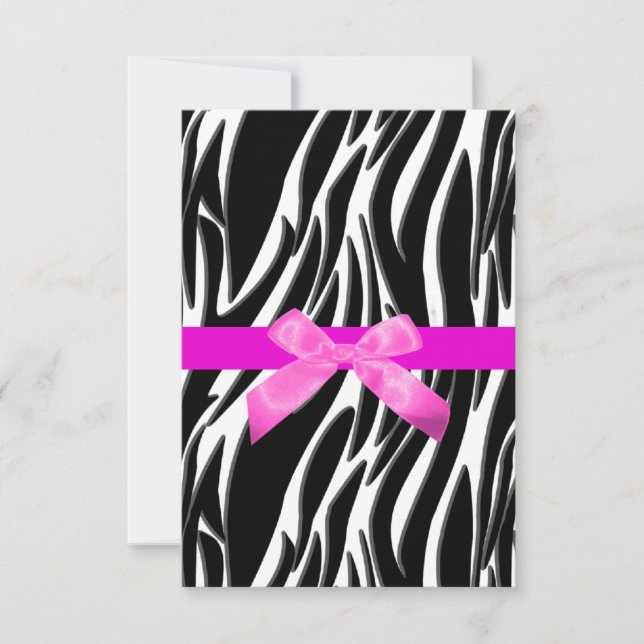 Zebra Event Invitation Pink (Front)