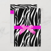 Zebra Event Invitation Pink (Front/Back)