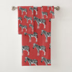 Zebra Exotic Animal Pattern Deep Red