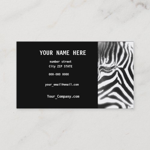 ZEBRA EYE Business  Card Business Card