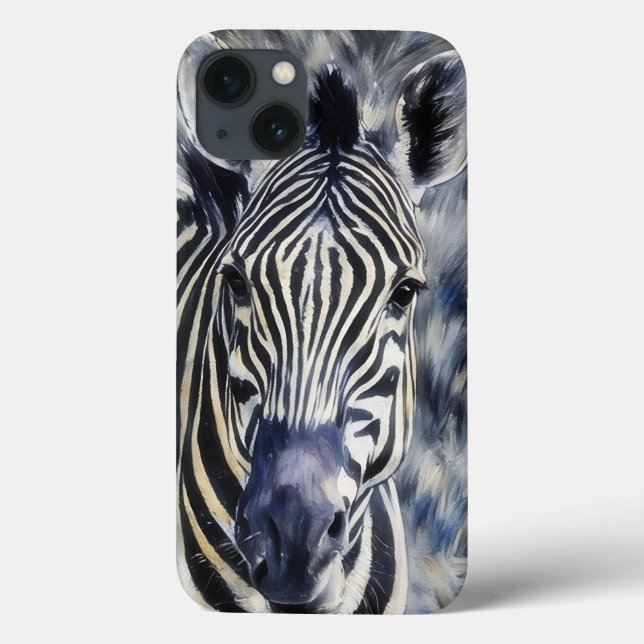 Zebra Face Art Phone Case (Back)