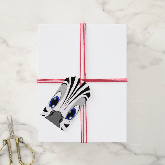 Zebra Face Gift Tags (With Twine)