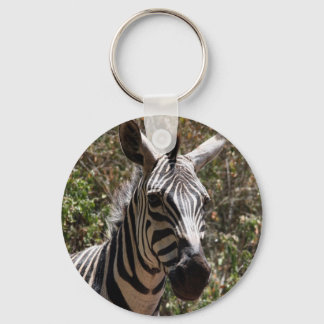 zebra face keychain