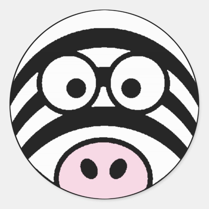 Zebra Face Stickers