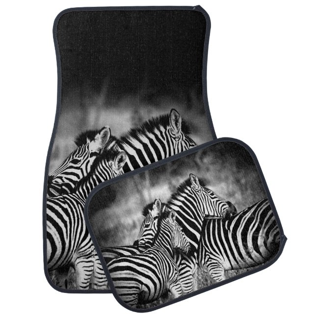 ZEBRA Family Awesome Wildlife Car Floor Mat (Set)