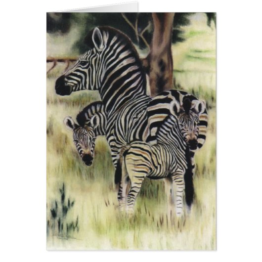"Zebra Family" Cards (Front)