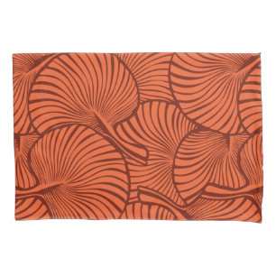 Zebra Fan Palm Hawaiian Tropical Orange Reversible Pillow Case