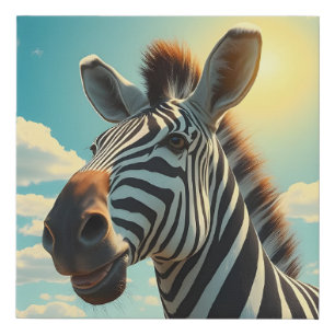 Zebra Faux Canvas Print