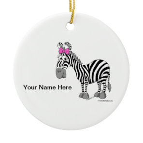 Zebra - Female Ceramic Ornament