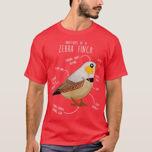 Zebra Finch Anatomy 1 T_Shirt