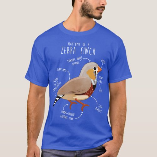 Zebra Finch Anatomy 2 T_Shirt