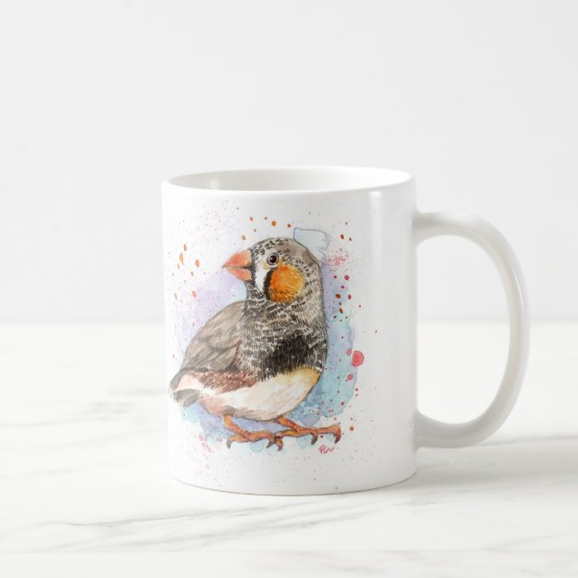 Zebra Finch Coffee Mug (Right)