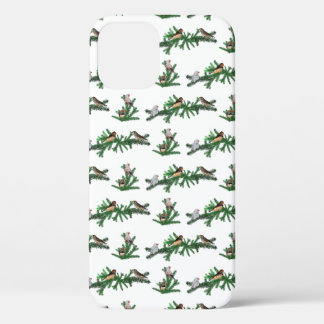 Zebra Finch Party iPhone 12 Case (choose colour)