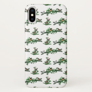 Zebra Finch Party iPhone X Case (choose colour)