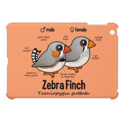 Zebra Finch Statistics Case Savvy iPad Mini Finish Case