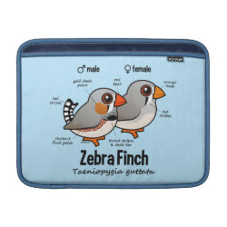 Zebra Finch Statistics Macbook Air Sleeve
