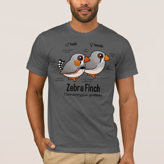 Zebra Finch Statistics T-Shirt (Front)