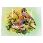 Zebra Finches Realistic Painting Gift Bag