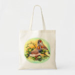 Zebra Finches Realistic Painting Tote Bag