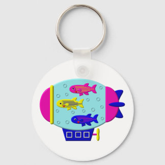Zebra Fish in a Zeppelin Keychain