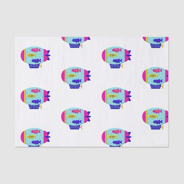 Zebra Fish in a Zeppelin Tissue Paper (Front)