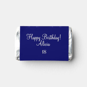 Zebra Fish Kiss Birthday Personal Age Hershey's Miniatures