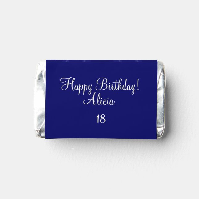 Zebra Fish Kiss Birthday Personal Age Hershey's Miniatures (Back)