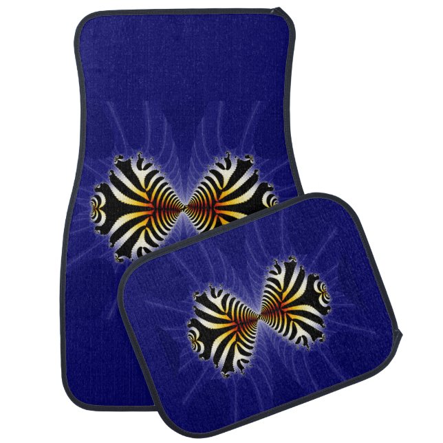 Zebra Fish Kiss Car Floor Mat (Set)