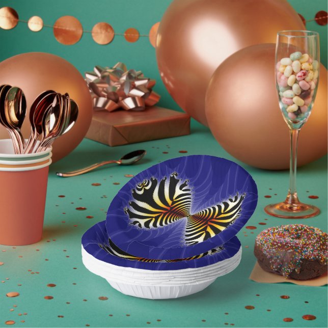 Zebra Fish Kiss Paper Bowls (Multi)