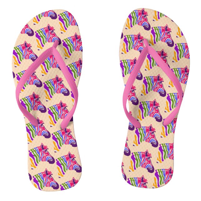 Zebra Flip Flops (Footbed)