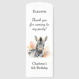 Zebra Foal Baby Animal Party Favor Personalized Bookmarks