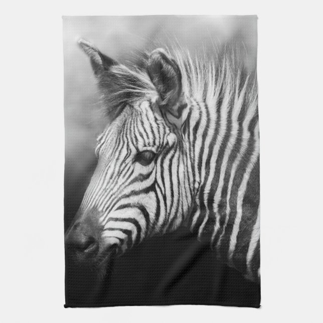 Zebra Foal Kitchen Towel (Vertical)