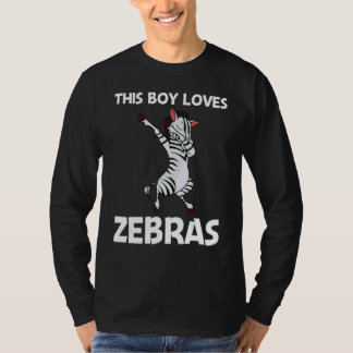Zebra For Boys Kids African Zoo Animal T-Shirt