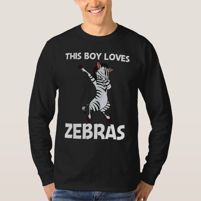 Zebra For Boys Kids African Zoo Animal   T-Shirt (Front)