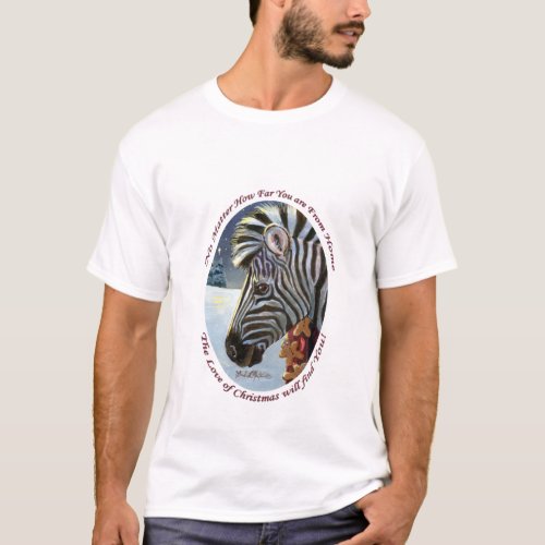 Zebra For Christmas Adult T_Shirt