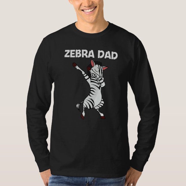 Zebra For Dad Father African Zoo Animal T-Shirt (Front)