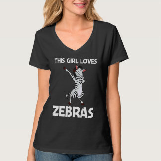 Zebra For Girls Kids African Zoo Animal 1 T-Shirt