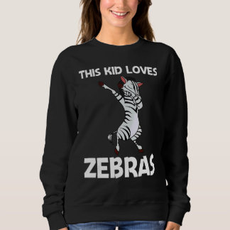 Zebra For Kids Boys African Zoo Animal Sweatshirt
