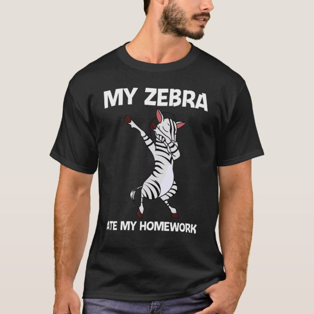 Zebra For Kids Boys African Zoo Animal  T-Shirt (Front)