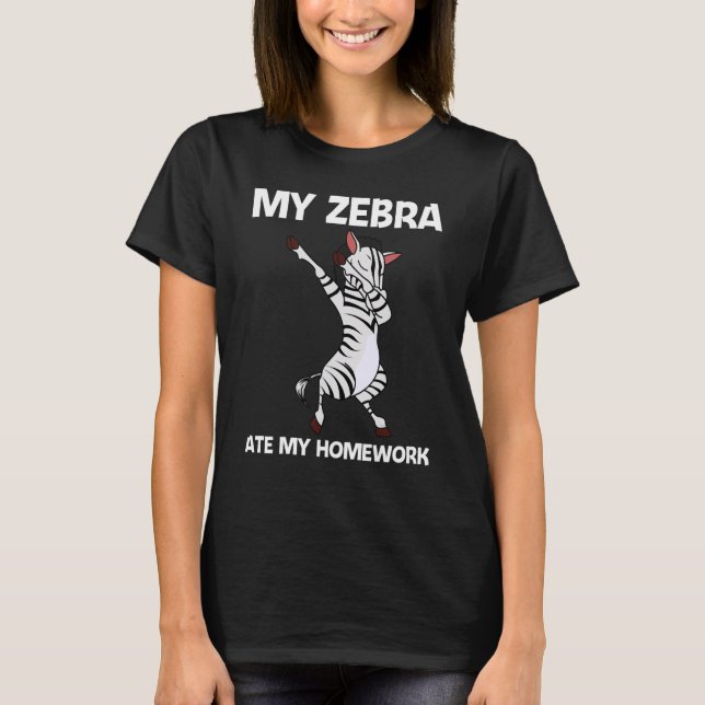 Zebra For Kids Boys African Zoo Animal  T-Shirt (Front)
