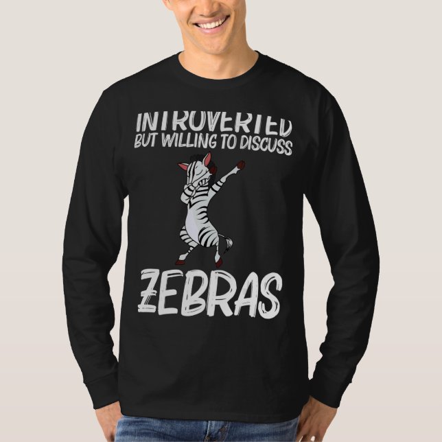 Zebra For Men Women African Zoo Animal  1 T-Shirt (Front)