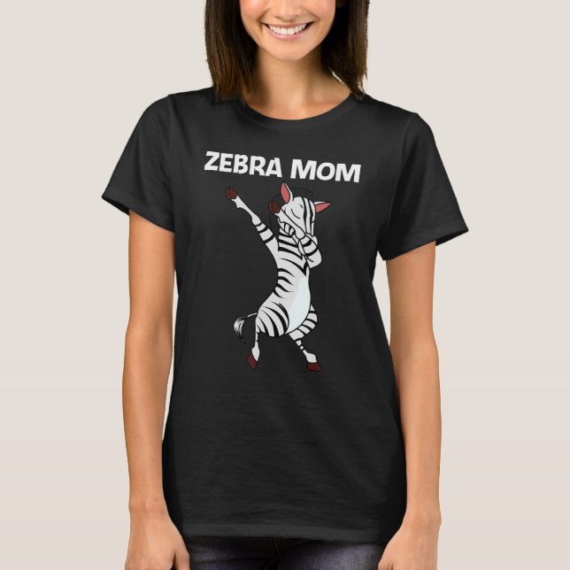 Zebra For Mom Mother African Zoo Animal T-Shirt (Front)