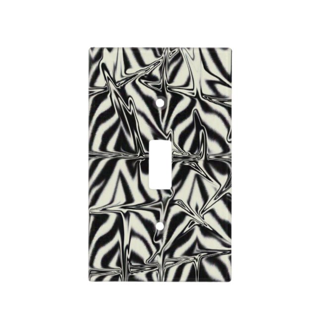 Zebra Fractal Light Switch Cover (Front)