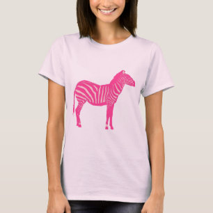 Zebra - Fuchsia and light pink T-Shirt