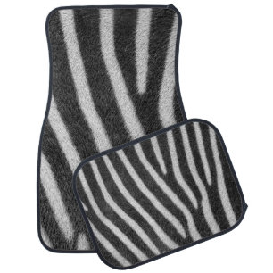 Zebra Fur Animal Pattern Car Floor Mat