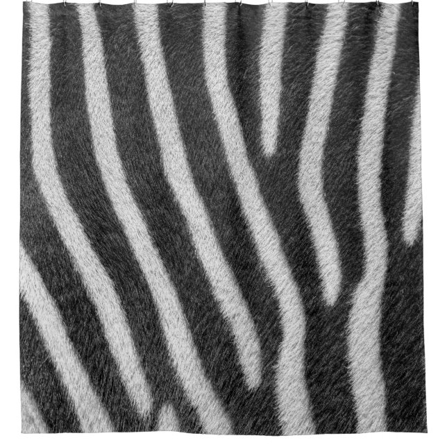 Zebra Fur Animal Pattern Shower Curtain (Front)