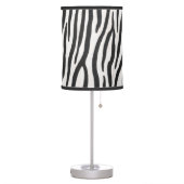 Zebra Fur Black & White Stripes Realistic Animal Table Lamp (Left)