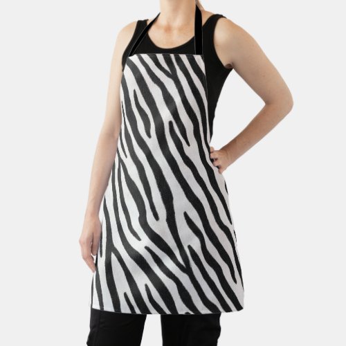 Zebra Fur Realistic Animal Print Exotic Species Apron