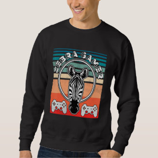 Zebra Gamer Can't Hear You I'm Gaming Zebra Gamer Sweatshirt