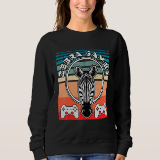 Zebra Gamer Can't Hear You I'm Gaming Zebra Gamer Sweatshirt